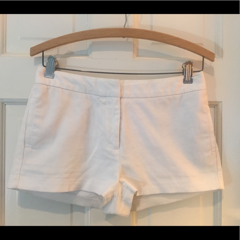Zara White Vintage Bermudas shorts